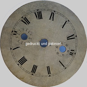 Gedruckt und patiniert